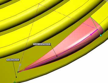 käyttämisessä, avaa SolidWorks Help ja yritä löytää ratkaisu sen avulla. Kuva 1: Kierteen profiili aputasolle mallinnettuna.