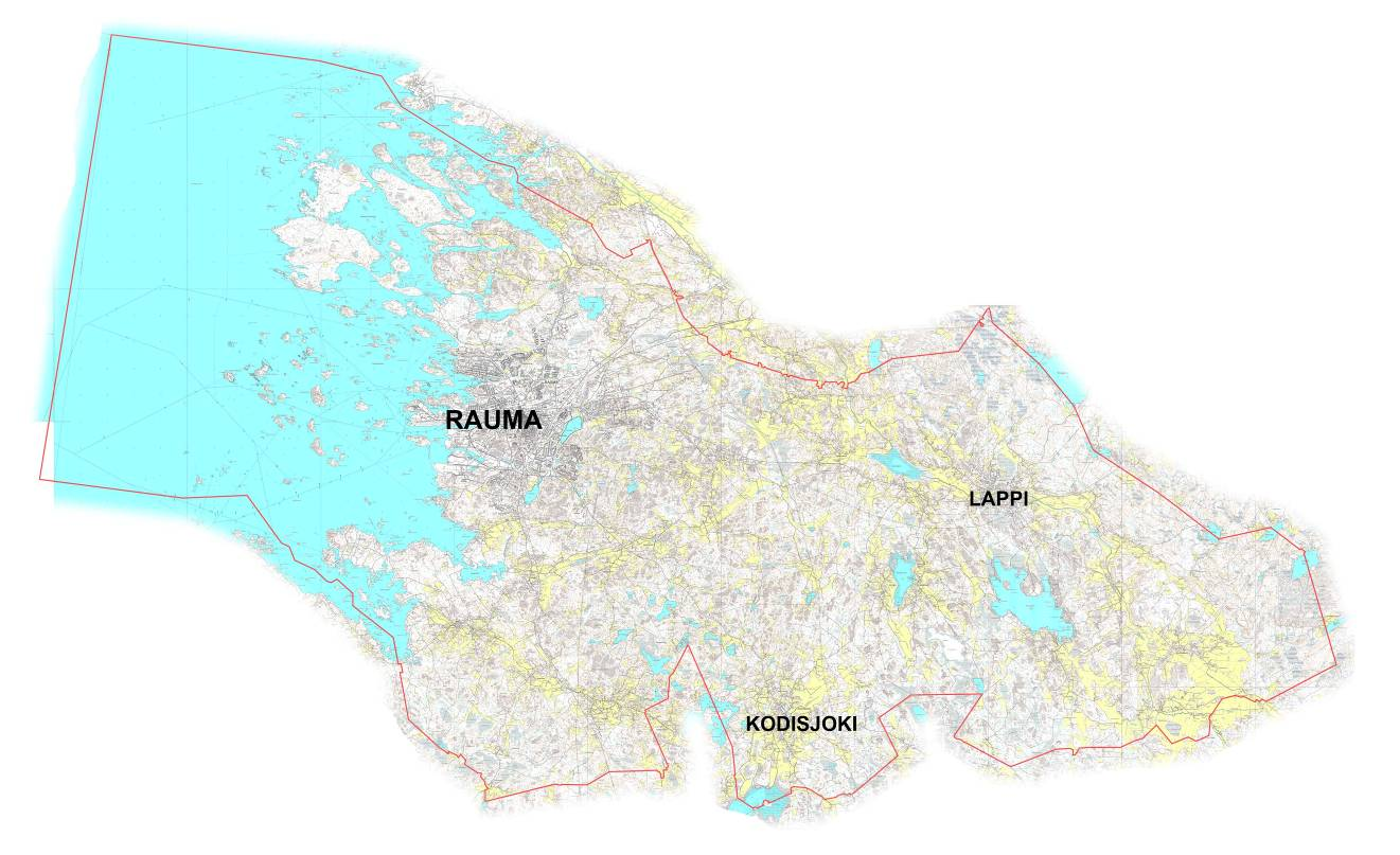 2 (12) RAUMAN YLEISKAAVA 2025 Osallistumis- ja arviointisuunnitelma 15.11.2010 Suunnittelualue Suunnittelualue käsittää koko tämän hetkisen Rauman kaupungin alueen.