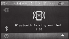 mobiililaitteelle. 1. Aktivoi Bluetooth ohjauspaneelista Ajoneuvon ohjauspaneelissa on Bluetooth-valinta.