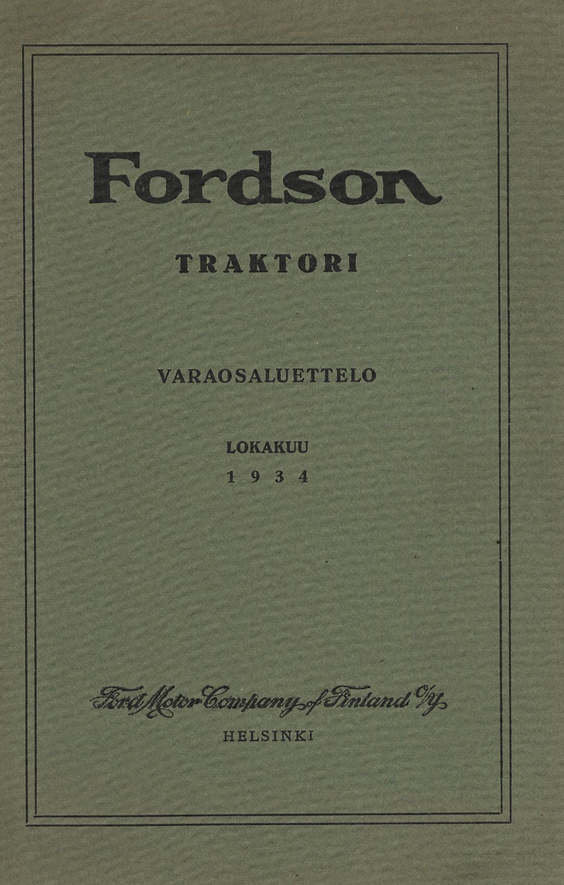 Fordsoiv TRAKTORI