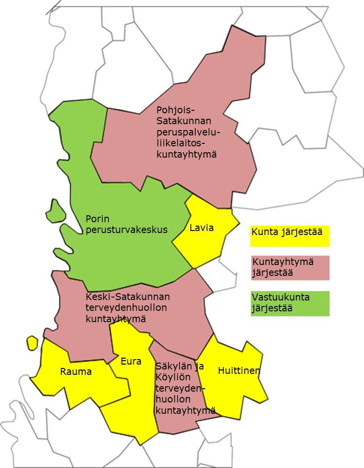 19 - sopimalla toiminnasta yhdessä muun kunnan tai muiden kuntien kanssa - liittymällä jäseneksi toimintaa hoitavaan kuntayhtymään - hankkimalla palvelut valtiolta, toiselta kunnalta, kuntayhtymältä