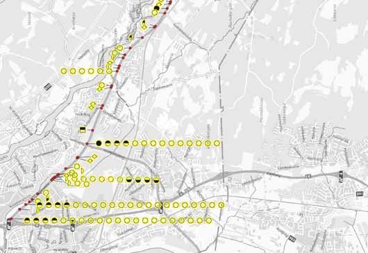 Selkeimmät onnettomuuskasaumat ovat valtatien 4, Joutsentien, Poikkimaantien, Oulunlahdentien, Sääskensuontien ja