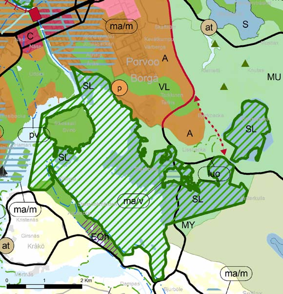 FI0100074 - Porvoonjoen suisto Stensböle Kohteen yleiskuvaus Porvoonjoen suisto - Stensböle on kolmiosainen Natura-alue aivan Porvoon keskustan tuntumassa.