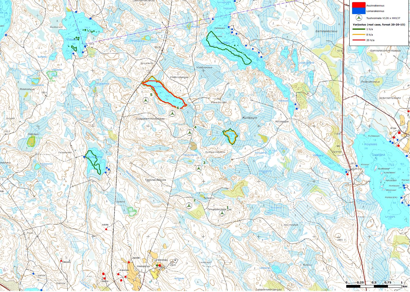 FCG SUUNNITTELU JA TEKNIIKKA OY Kaavaselostus 77 (100) rallaan. Varjostuksen ajankohta huomioiden, varjostuksen ei arvioida olevan merkittävää.