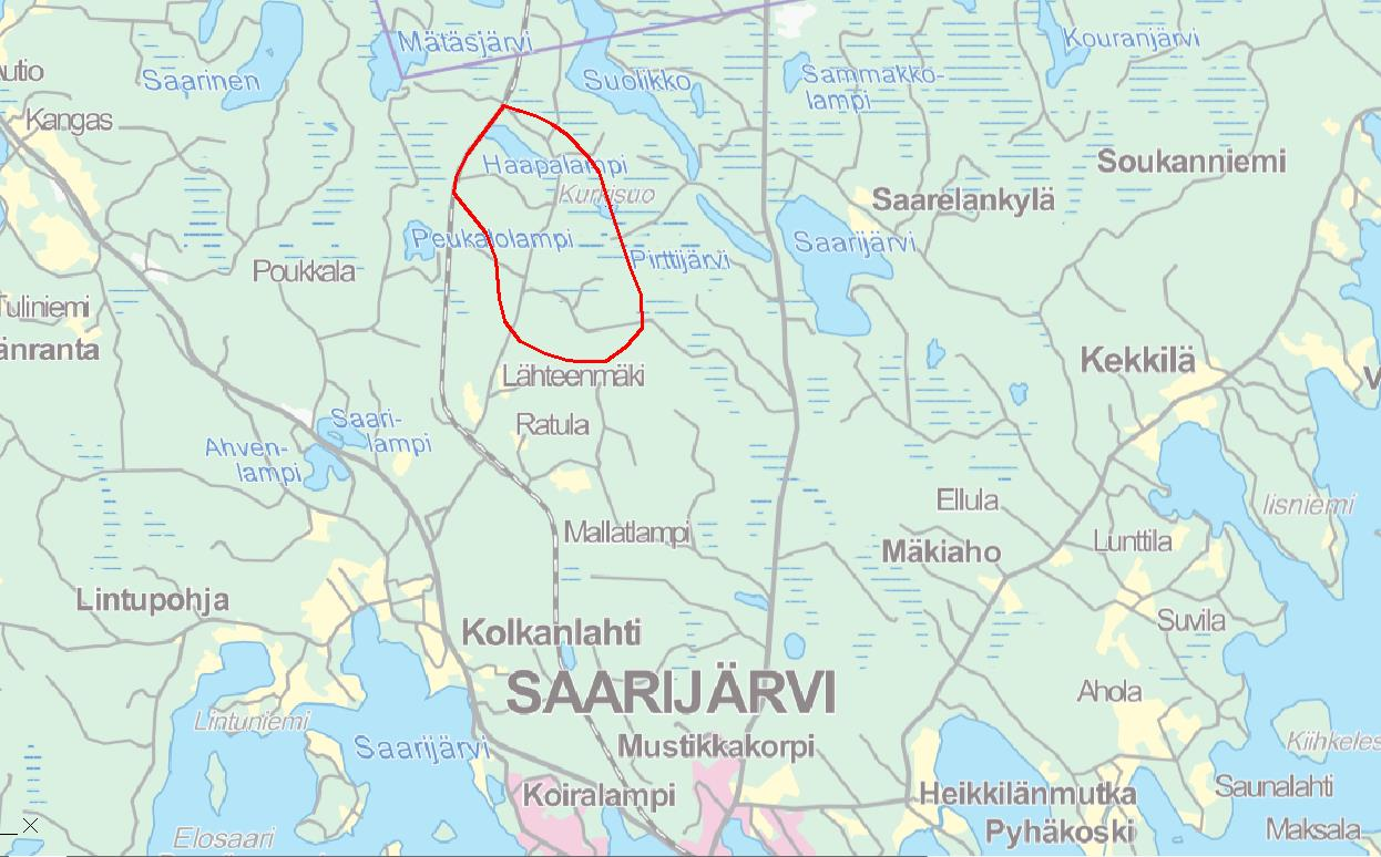 FCG SUUNNITTELU JA TEKNIIKKA OY Kaavaselostus 7 (100) 4 NYKYTILANNE 4.1 Suunnittelualueen sijainti ja lähiympäristön kuvaus Suunnittelualue sijaitsee Keski-Suomessa Saarijärven kaupungissa.