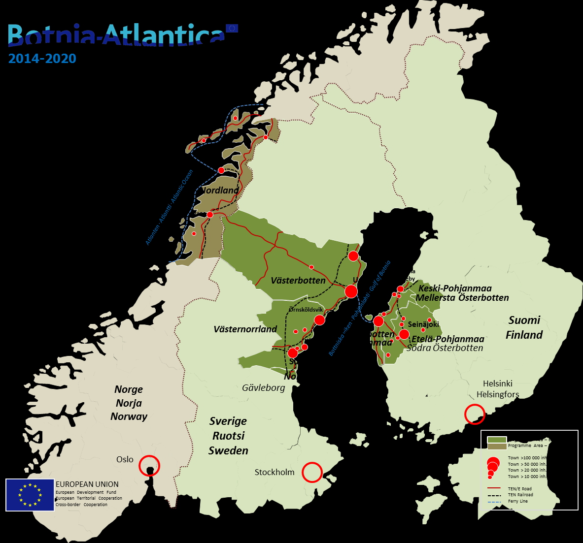 Botnia-Atlantica-ohjelma 2014 2020 toimenpideohjelmaluonnos 2013-11-25 Kuva 1.