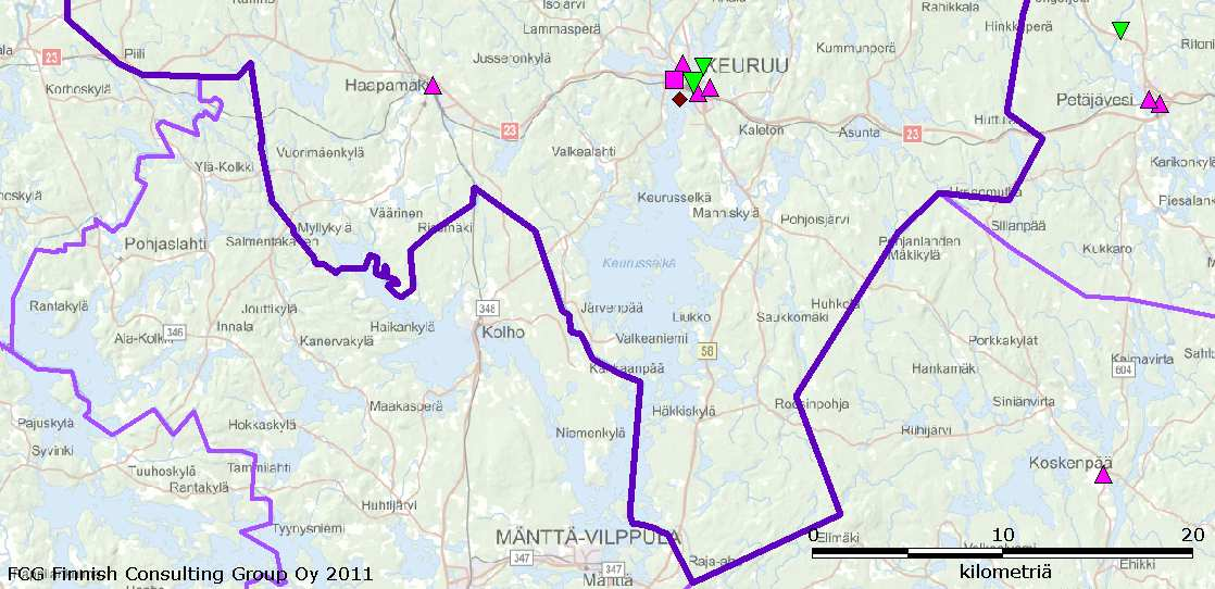 3 Kaupan palvelutarjonta ja palveluverkko Päivittäistavarakaupan palveluverkko Keuruulla toimii Keuruun yritysluettelon mukaan kahdeksan päivittäistavaramyymälää (www.keulink.fi).