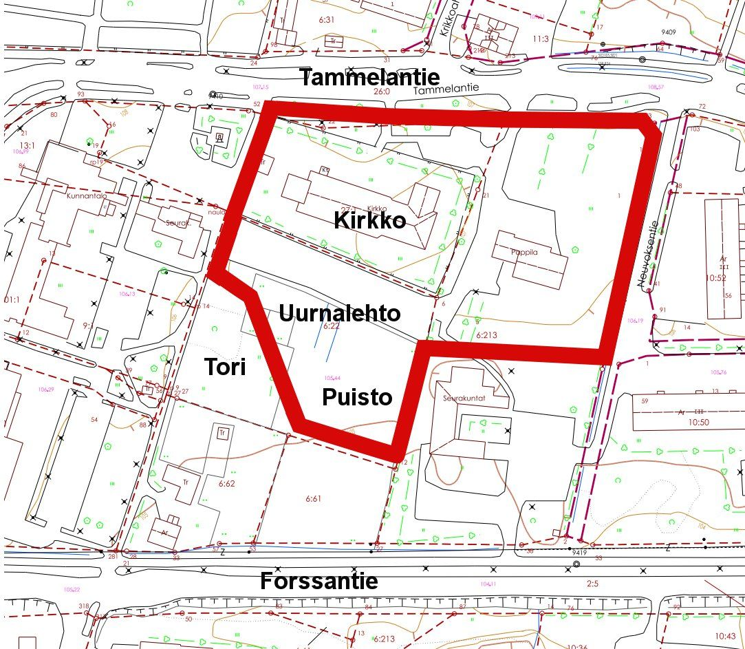 Kirkkopellon asemakaavamuutos ( ja Tammelan seurakunta) Aluerajaus kunnanhallituksen päätös