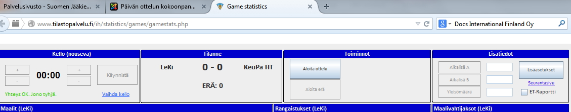 TILASTOINTI TULOSPALVELU (TiTu) Tilastointi avautuu uuteen ikkunaan, kokoonpanosivusto jää avoimeksi selaimen toiseen ikkunaan.