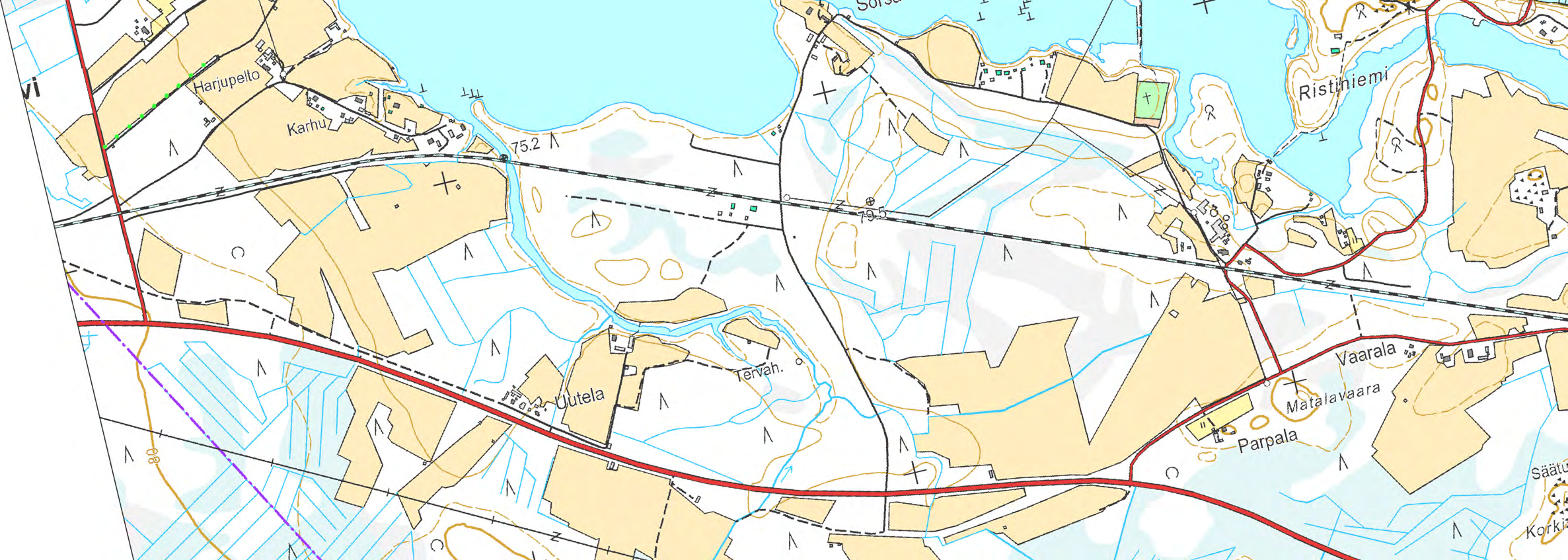 km802+697 Sorsa km803+403 Ristiniemi km804+555