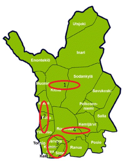 26 VMI11:ssä (2009 2013) kirjattiin Lapissa kaikkiaan 17 koealan keskipistettä, joissa esiintyi tervasrosoa kehitysluokissa kaksi ja kolme (nuoret ja varttuneet taimikot).