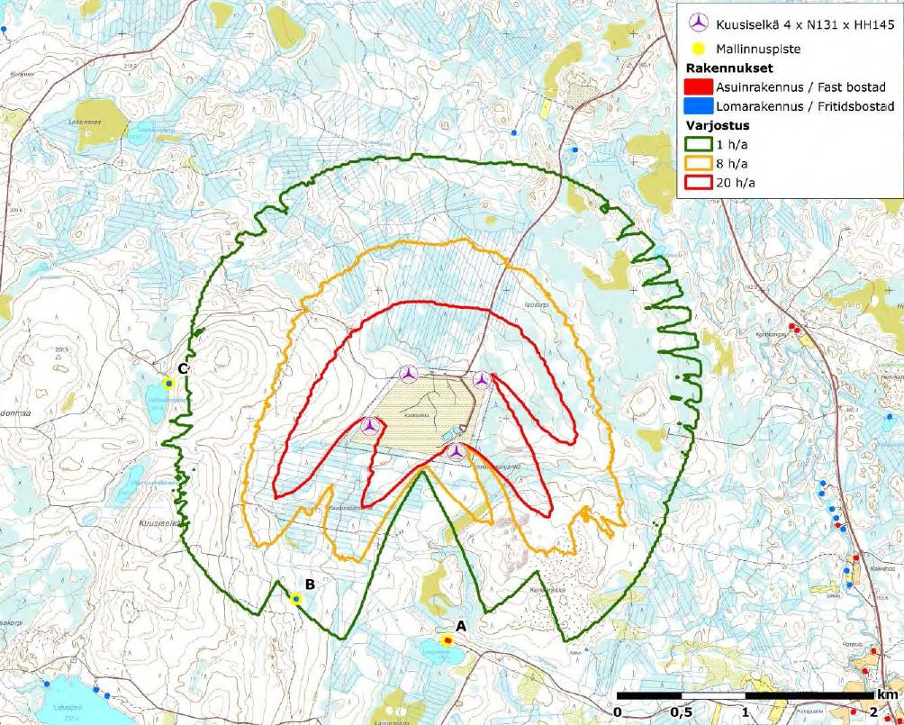 25.5.2015 15 (25) Hanke ei muuta pintavesiolosuhteita tuulivoimaloiden sijoittuessa kaatopaikkaalueelle. Tuulivoimaloiden rakentamisesta ei aiheudu vaikutuksia pintavesien määrään tai laatuun.