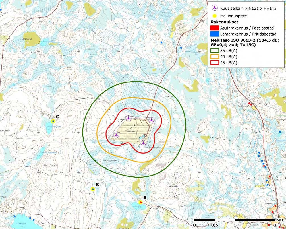 25.5.2015 16 (25) 7.2.2 Melu voimaloita tarvittaessa helposti pysäyttää kriittisenä aikana automatiikan avulla, jolloin tämä haitta on kokonaan ehkäistävissä.