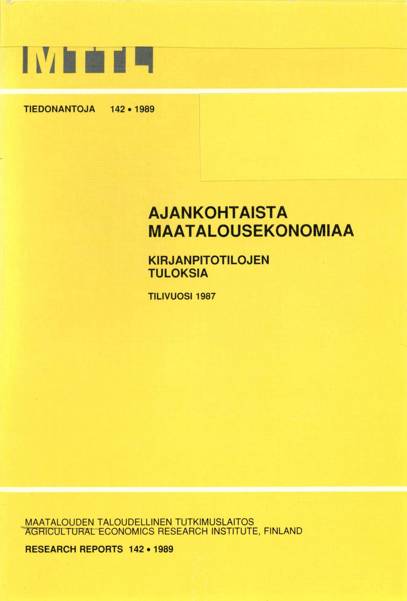 lkyä i lq TEDOATOJA 4 989 AJAKOTASTA AATALOUSEKOOAA KRJAPTOTLOJE TULOKSA TLVUOS 987