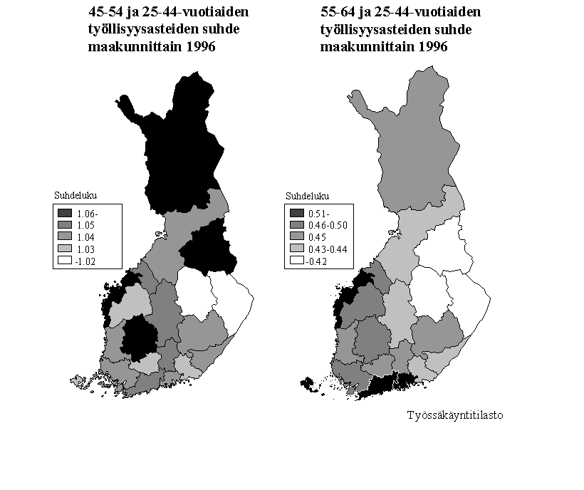 teeltaan vanhin ja on sitä edelleen, vaikka se onkin ikärakenteeltaan nuorentunut sitten viime vuosikymmenen. Yhteiskunnallisten palvelujen ikärakenteen vanheneminen on taasen jatkunut jo pitkään.