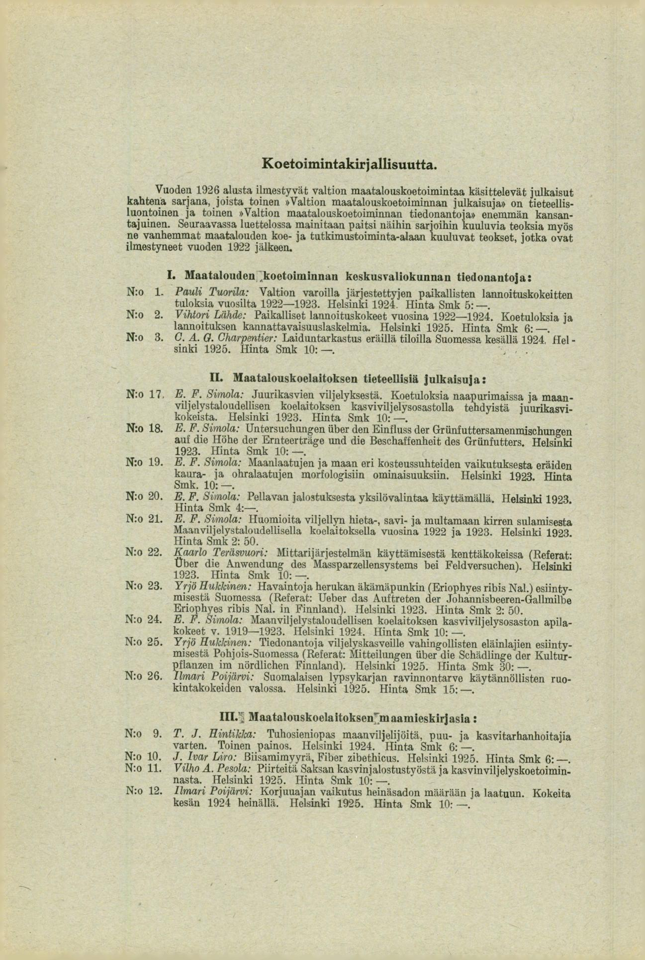 Koetoimintakirjallisuutta.