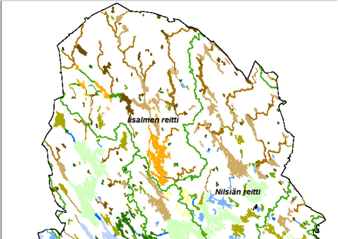 Järvi- ja jokityypit Vesistöjen luontaiset taustatekijät Veden humuspitoisuus