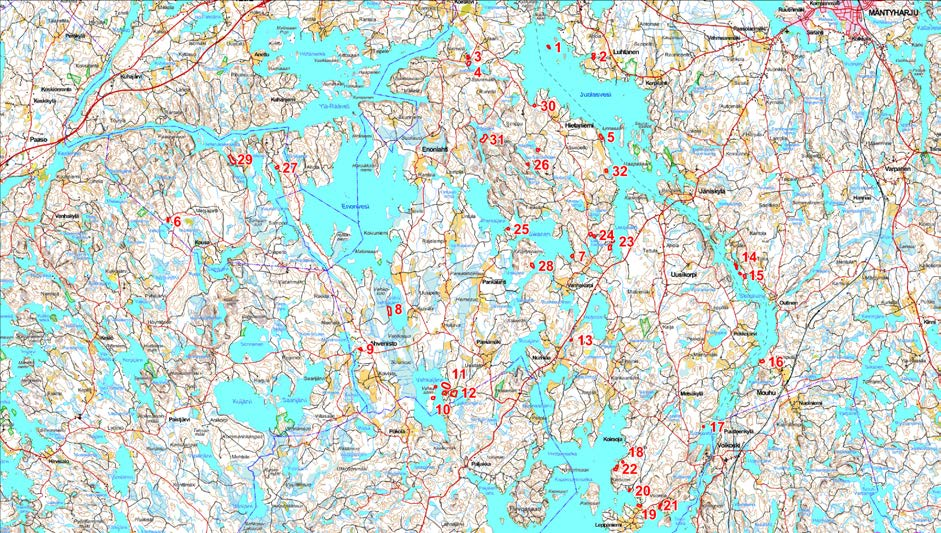 MÄNTYHARJUN KUNTA, LÄNSIOSAN RANTAOSAYLEISKAAVAN MUUTOKSET 2016 2 1 PERUSTIEDOT 1.1 Suunnittelutilanne 1.