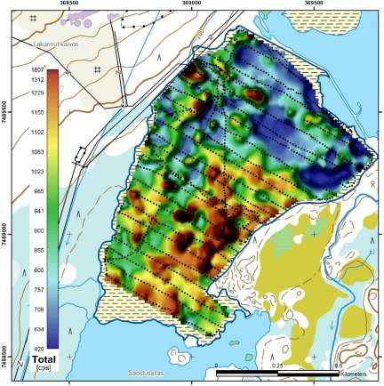 Tulosten tarkastelua Maastomittaus: Totaalisäteily Mittaukset kahtena ajankohtana Mittauskorkeus 10-30 cm