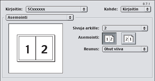 (4) (3) Mac OS 9 (1) (2) (3) (1) Valitse [Asemointi].