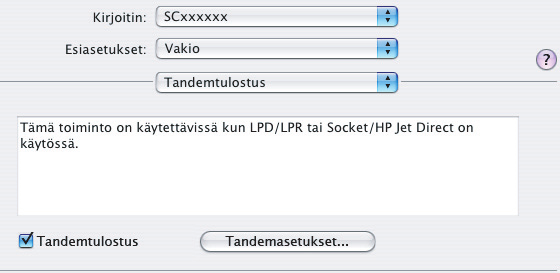 Kumpikin laite tulostaa samanaikaisesti puolet työstä, mikä mahdollistaa tulostustyön lyhentämisen tulostettaessa suuria sarjamääriä.