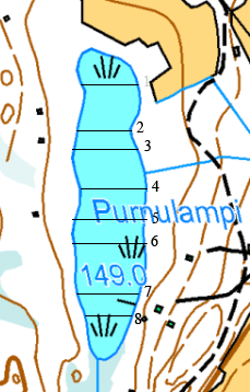 28 Linjojen alku- ja loppupisteiden koordinaatit tallennettiin GPS-laitteella.