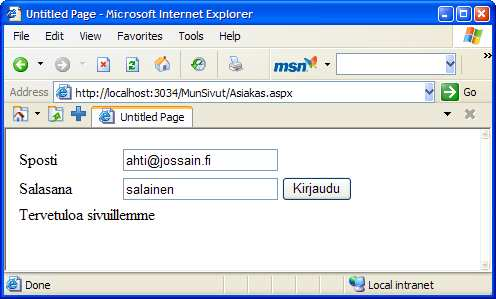 C# ja.net Framework 10 (26) Harjoitus 4: Datan lukeminen, parametroitu SQL-komento Tausta Tehtävä Seuraavaksi tutustutaan datan lukemiseen, ensin ExecuteScalar-metodiin.