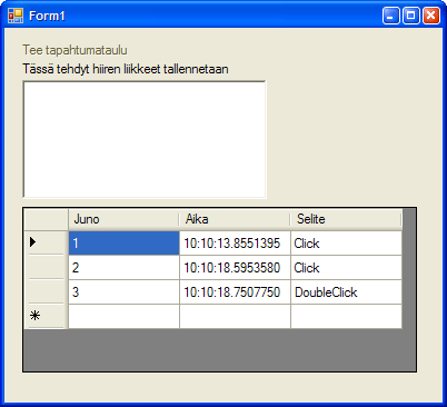 C# ja.net Framework 16 (26) Harjoitus 6: Dataset, ohjelmallinen käsittely Tausta Tehtävä DataSet on.netin tietotyyppi, joka on "kokoelmien kokoelma". Se muistuttaa paljon InMemoryDataBase'a (IMDB).