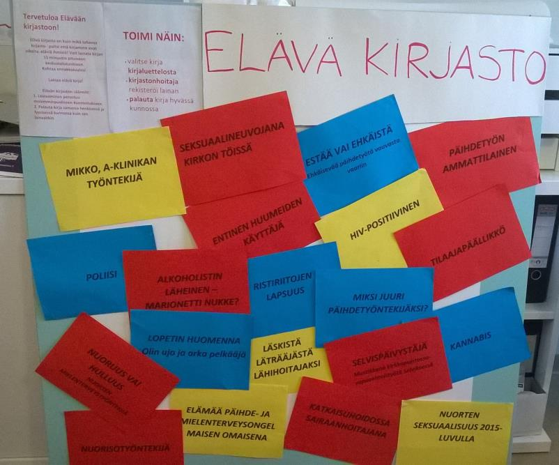 Elävä kirjasto osa ehkäisevää päihdetyötä Elävät