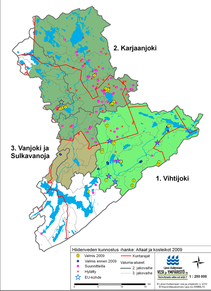 Kosteikkojen ja LUMO-kohteiden yleissuunnitelma-alueet Liite 1.