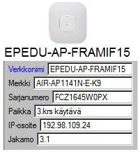 36 Kuvio 12. Tukiaseman tiedot ja kuvake 8.4.6 Videotallennin Rakennuksessa on neljä videotallenninta kaikissa kolmessa auditoriossa sekä tilassa F144.