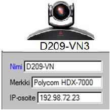 37 Kuvio 14. Videoneuvottelulaitteen tiedot ja kuvake 8.4.8 Kytkin Jakamoiden kytkimien hallinnan kannalta olennaisimmat tiedot ovat IP-osoite ja nimi.