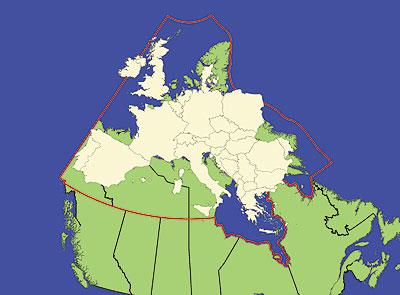 KANADA ARKTISET INTRESSIT Kanadan arktinen alue on valtavan laaja.