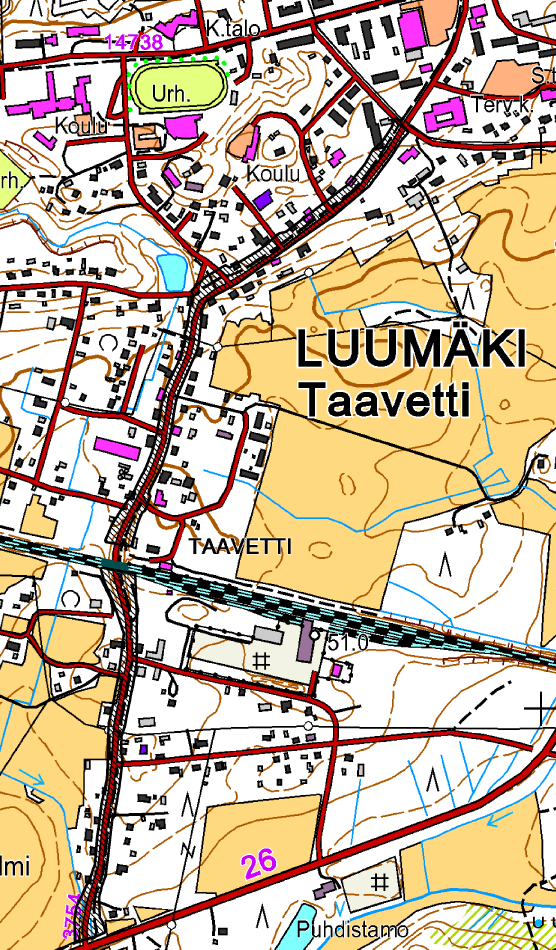 Peruskartta havainnollistaa alueen asemaa rakennetussa ympäristössä. 2.