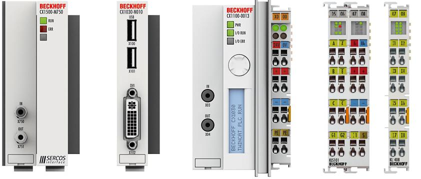 3 Kuva 4.8 CX5-M75 -SERCOS iänämoduuli, CX3-N DVI/USB-rajapina, CX- 3-ehoykikkö, KL5-inkremenianurimoduuli ja KL48-digiaaliulomoduuli. Bekhoff Kaaviokuva koko eijärjeelmää on eiey kuvaa 4.9.