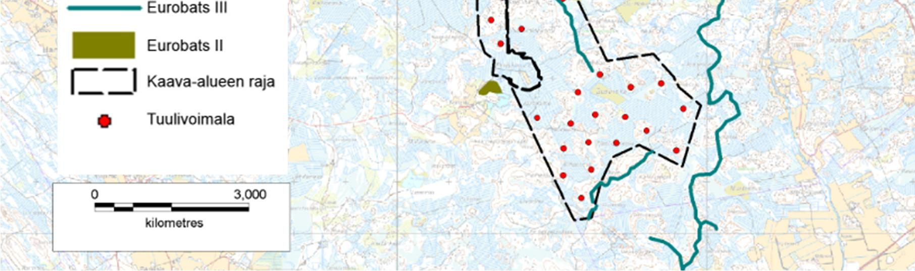 runsaasti tuoretta tietoa lepakoiden muutosta ja muuttoaktiivisuudesta. Selvitysaluetta lähimmät muuttavien lepakoiden selvittämiseen kohdistuvat tutkimukset on tehty esim.