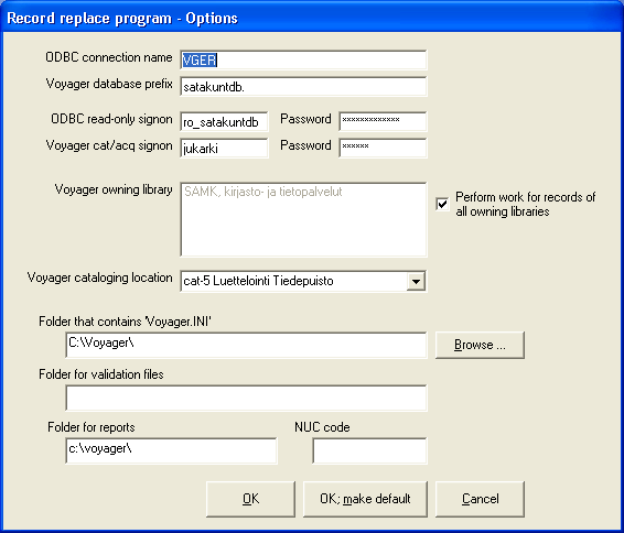 9 Record Reloader: Kun tietueet on editoitu, ne pakataan Marc-muotoon klikkaamalla File -> Compile file into MARC. Tietueet on nyt muokattu ja ne voidaan loadata takaisin Voyager-tietokantaan esim.