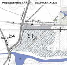 Kartta 2 Viheralueiden yleissuunnitelma 2005 Raportti sisälsi myös Sari Palon valokuvia kääpämetsiköistä ja kääpämetsiköiden tilan arvioinnin.