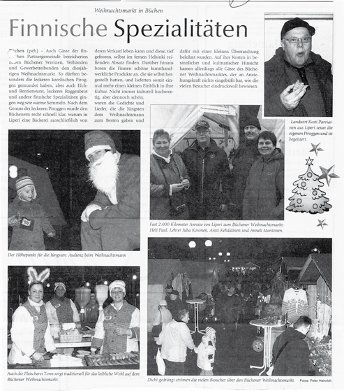 2008: Weihnachtsmarkt in Büchen Joulutori Büchenissä Besuch