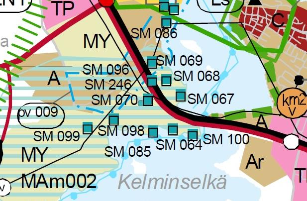 6 Valtatie 3 on merkittävästi parannettavana tienä. Sammin sillan alta kulkee veneilyväylä. Kuva 1. Ote maakuntakaavasta. Vaihemaakuntakaavoitus. Pirkanmaalla ovat voimassa ympäristöministeriön 8.1.2013 vahvistama Pirkanmaan 1.