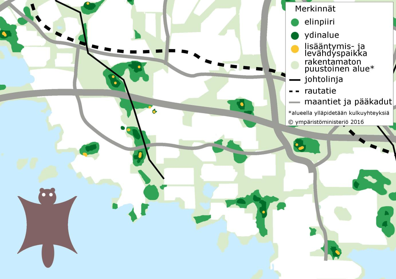 9 Lisääntymis- ja levähdyspaikat ovat lajin elinympäristön osia. Luonnonsuojelulain tarkoittamalla liito-oravan lisääntymispaikalla liito-orava saa poikasia.