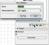 Seuraavaksi luodaan tarvitut planssit käyttäen pohjana masterplansseja. Masterplansseihin sijoitetaan masterelementit, kuten nimiöt ja mahdolliset planssin reunaviivat.