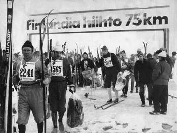 Ensimmäinen Finlandia-hiihto vuonna 1974.