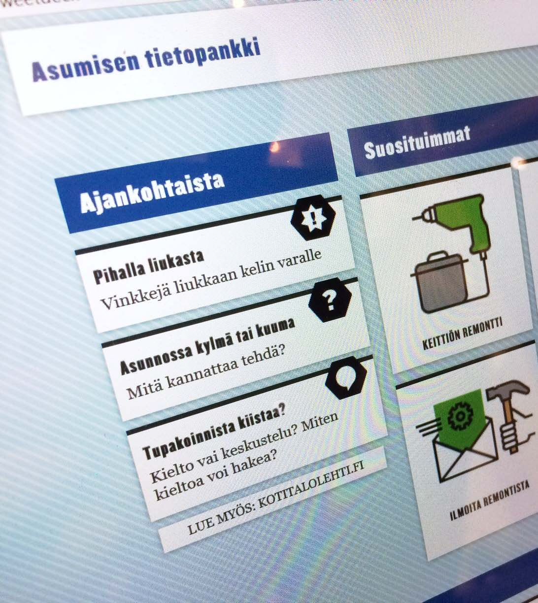 Asumisen tietopankki Uusi lisäpalvelu jäsenille Valmista, itsestään päivittyvää sisältöä taloyhtiösivuille