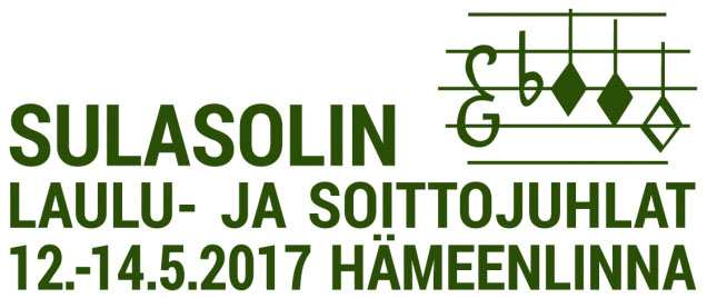 Sulasolin laulu- ja soittojuhlat Hämeenlinnassa 12.-14.5.2017 Juhlien teemana on "Suomi soi. Laulujuhlille odotetaan n. 4 000 laulajaa ja soittajaa ympäri Suomea.