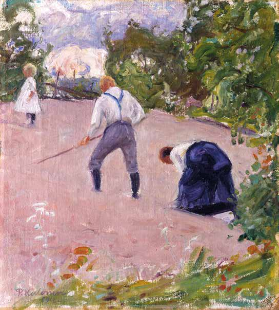 Pekka Halonen, Kesäinen puutarha, 1912,