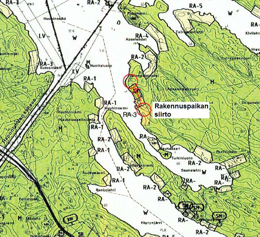 Osayleiskaava 8 Alueella on voimassa kaupunginvaltuusto 19.5.2008 tarkistama osayleiskaava. Osayleiskaavassa kaavamuutosalueille on merkitty yksi RA -rakennuspaikka ja M -aluetta.