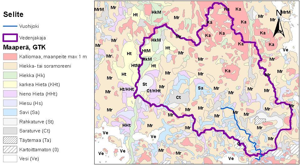 Asemakaavanmuutosalue sijaitsee Vuohijoen länsipuolella kohdassa, jossa joki kääntyy juuri jyrkästi itäänpäin ennen laskemistaan Satakunnantien alittaville rummuille.