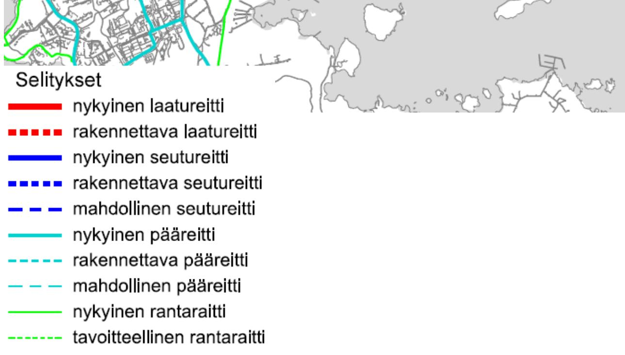 metroasemalle ja Hannusmetsän kautta Länsiväylän ylitse Lisäksi osayleiskaava-alueella kulkee rantaraitti