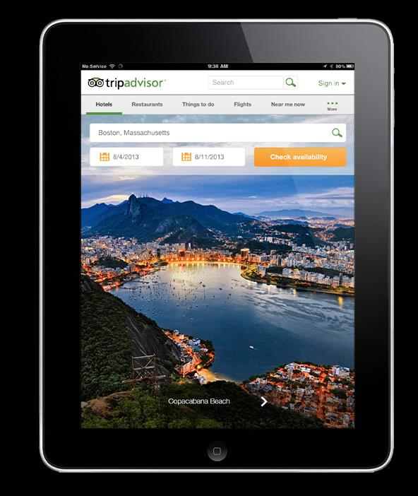 TripAdvisor mobiili 350 M Uniikkia